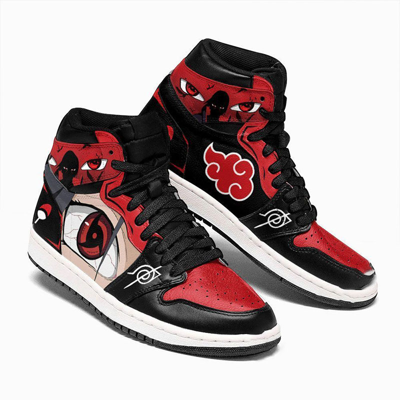 Itachi Sharingan Eye Akatsuki Naruto Anime Gifts Idea Air Jordan Shoes