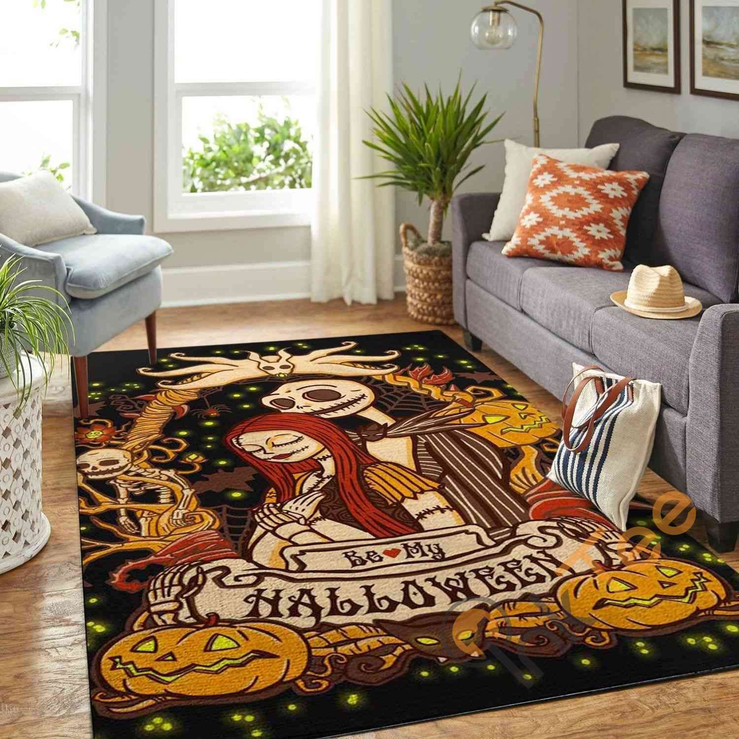 Jack Sally The Nightmare Before Christmas Halloween Area Rug