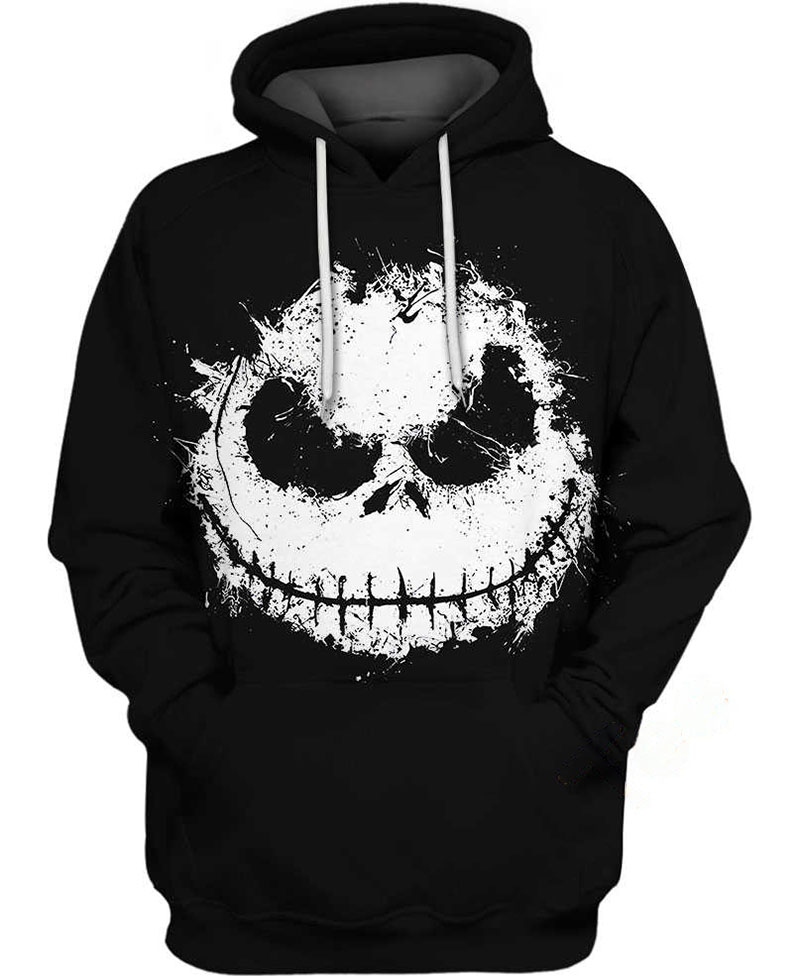 Jack Skeleton Face Hoodie 3D