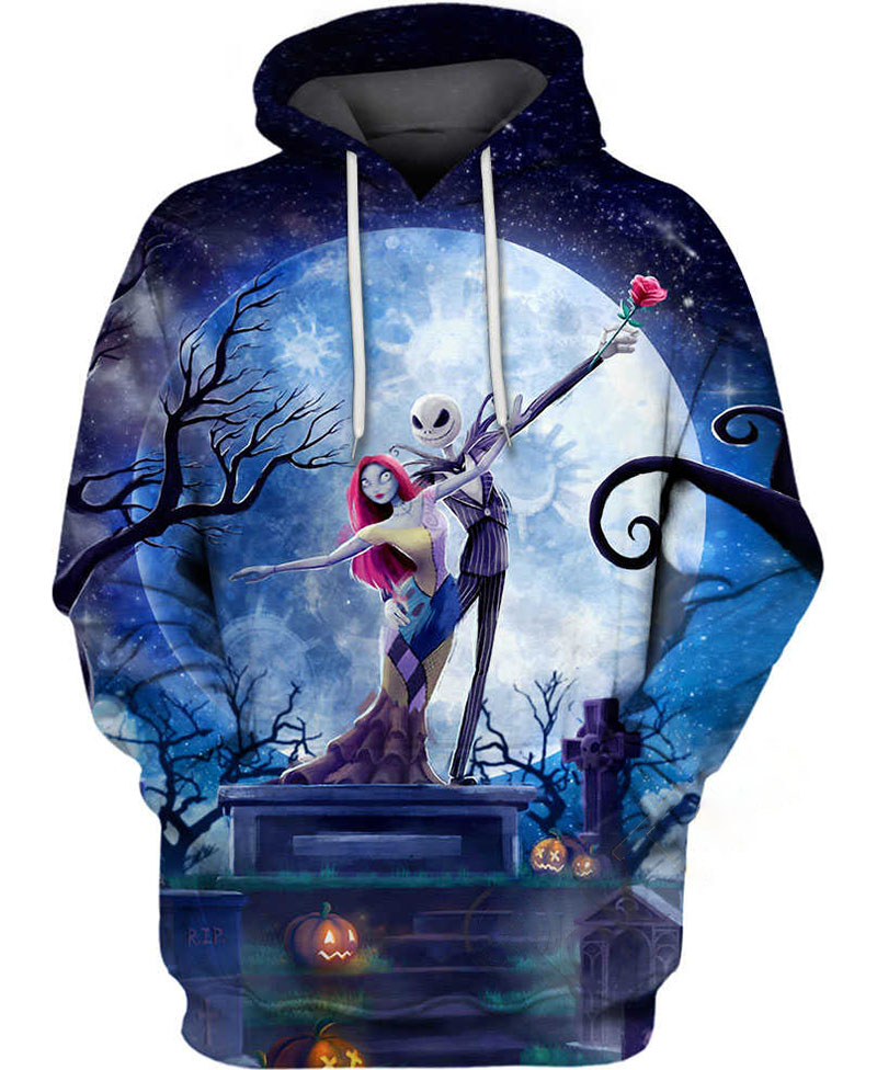 Jack Skellington And Sally Hoodie 3D