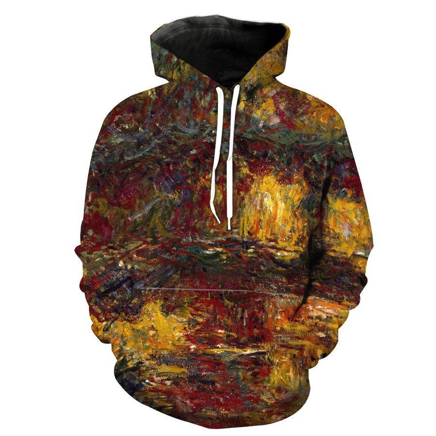 Japanese Footbridge Claude Monet Hoodie 3D