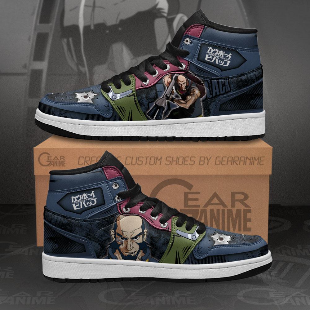 Jet Black Sneakers Cowboy Beebop Anime Air Jordan Shoes