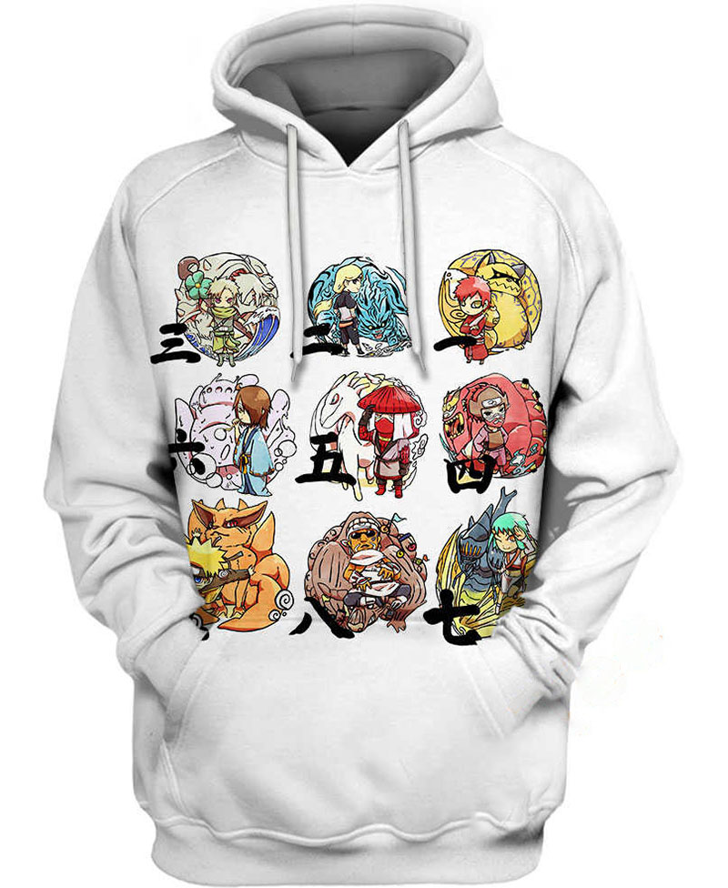 Jinchuuriki And Their Beasts Hoodie 3D