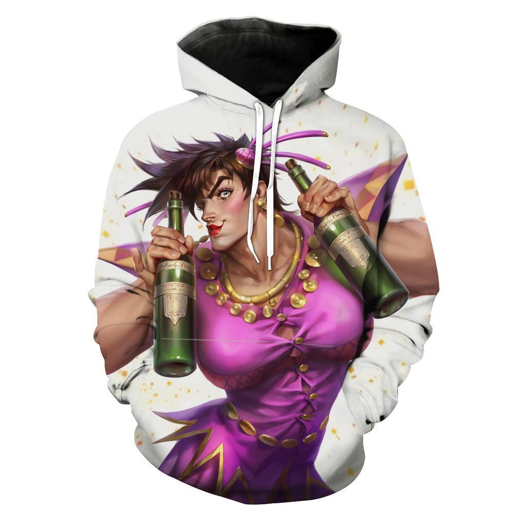 Joseph Joestar Girl Funny Jojo’s Bizarre Adventure Anime Hoodie 3D