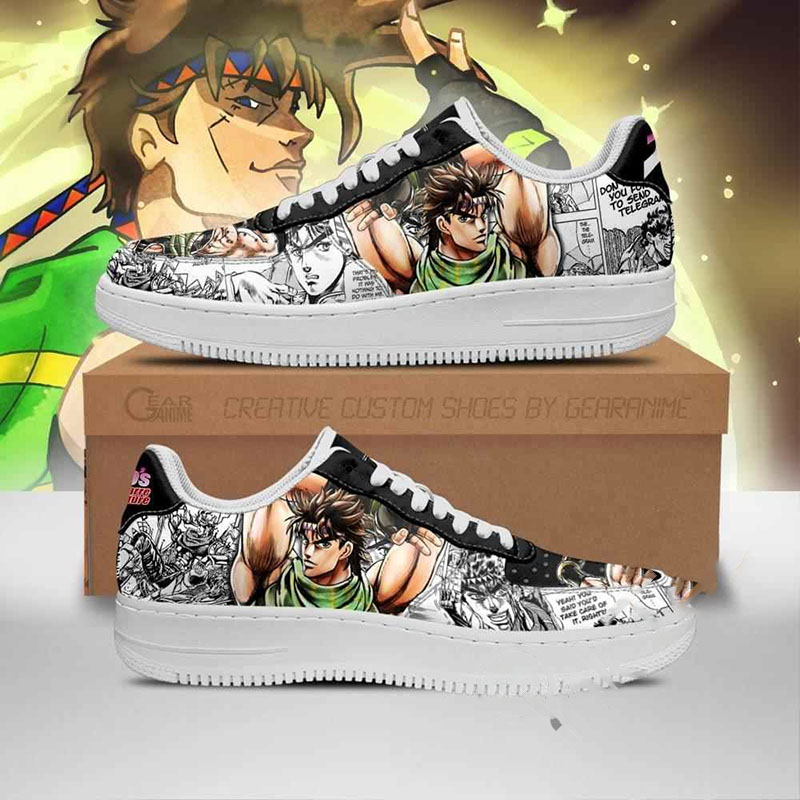 Joseph Joestar Manga Style Jojo’s Anime Nike Air Force Shoes