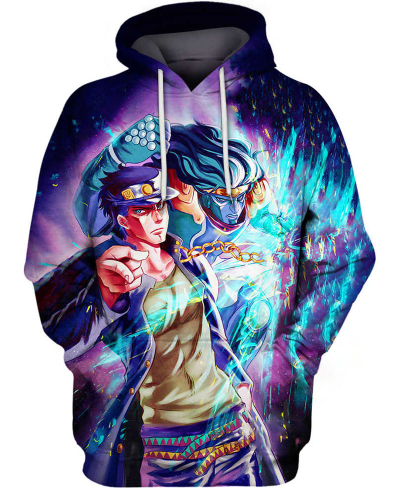 Jotaro And Star Platinum Hoodie 3D