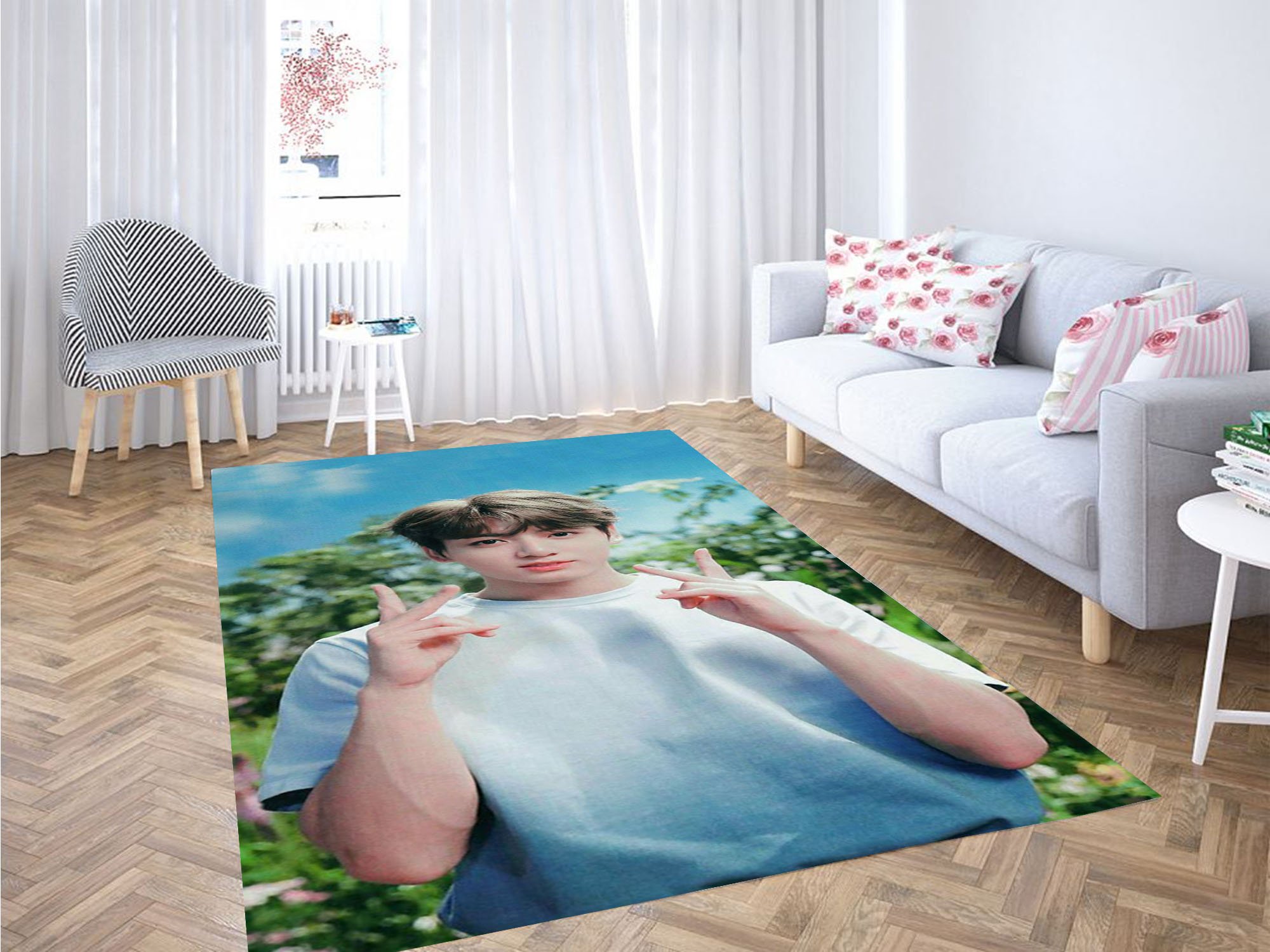 Jungkook Background Carpet Rug
