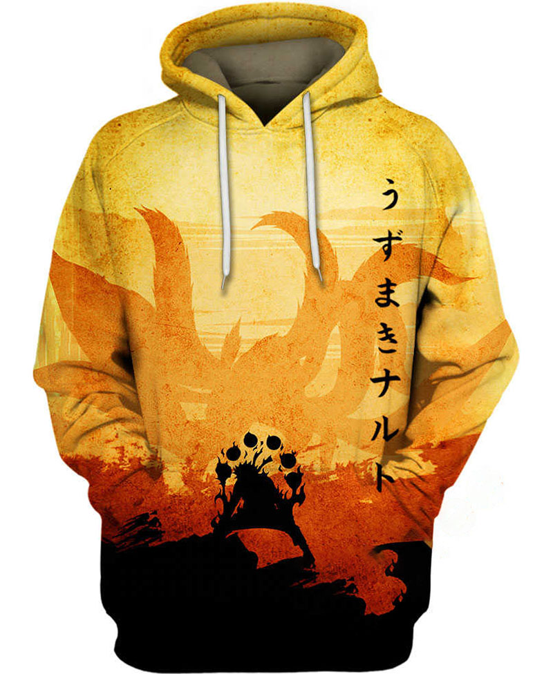 Kanji Naruto Uzumaki Hoodie 3D