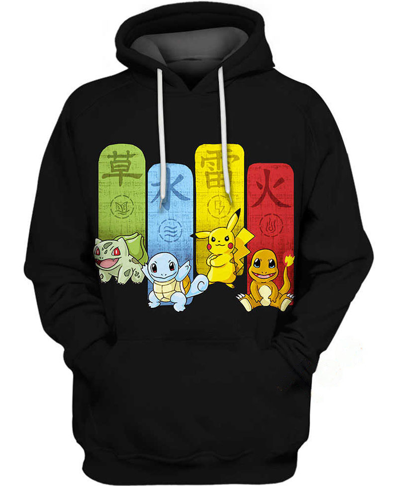 Kanji Pokemon Hoodie 3D
