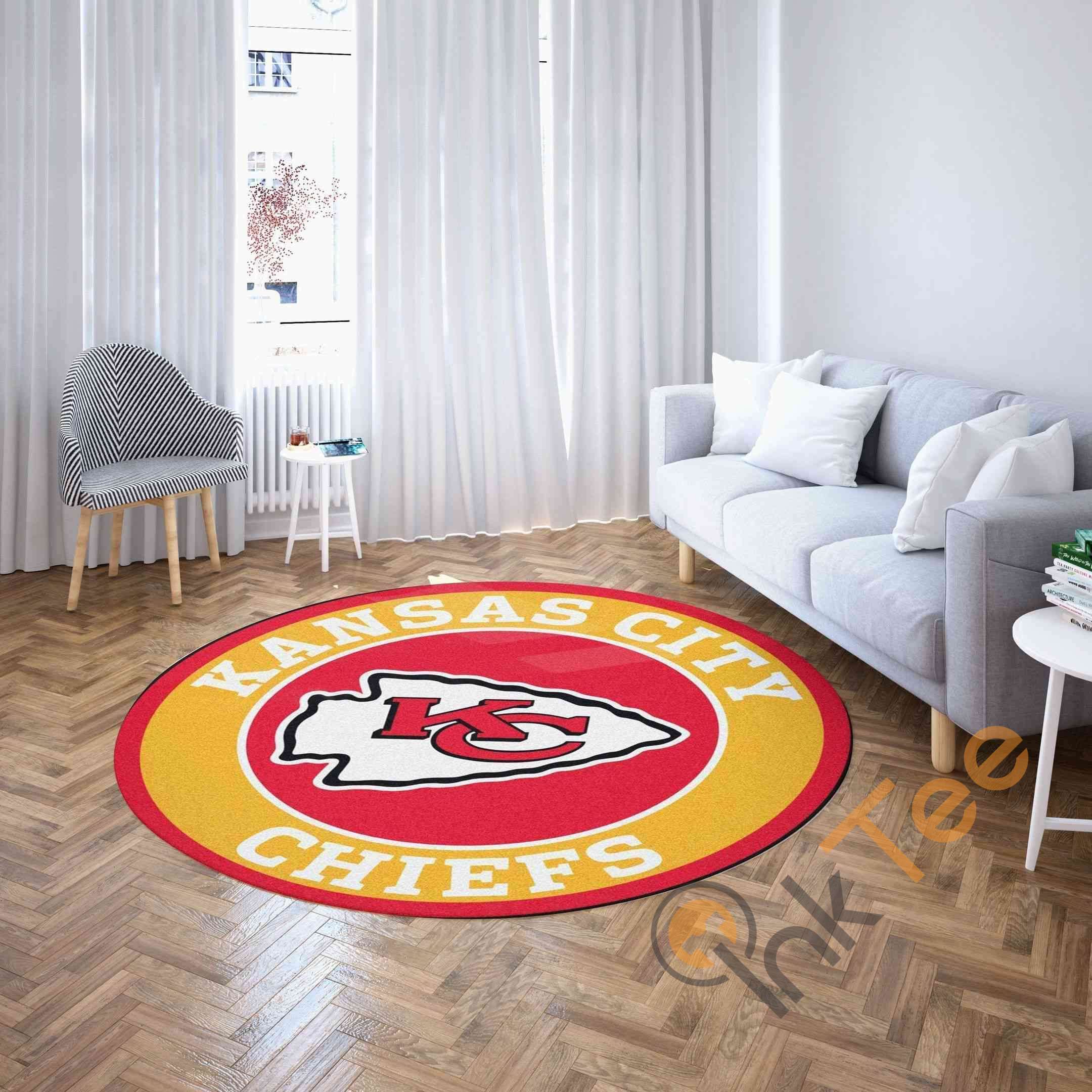 Kansas City Chiefs Round Carpet Nfl Football Rug