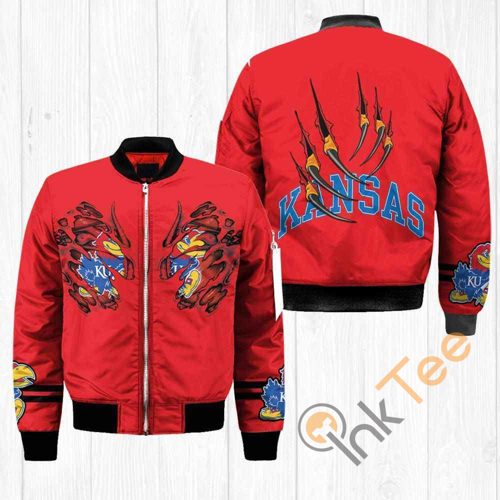 Kansas Jayhawks NCAA Claws Apparel Best Christmas Gift For Fans Bomber Jacket