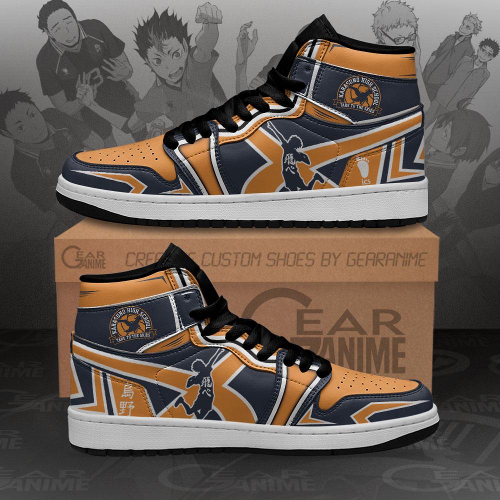 Karasuno High Sneakers Haikyuu Anime Air Jordan Shoes