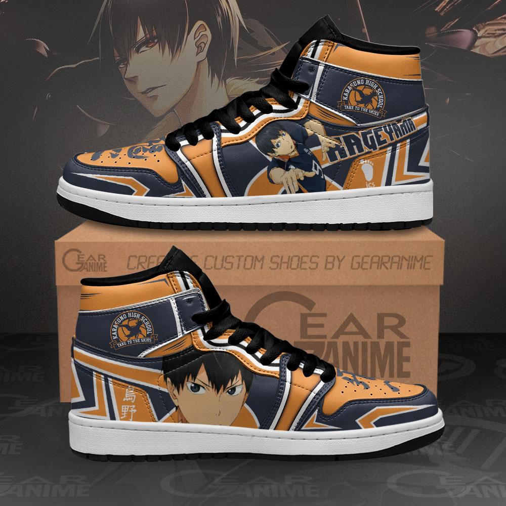 Karasuno Kageyama Tobio Sneakers Haikyuu Anime Air Jordan Shoes