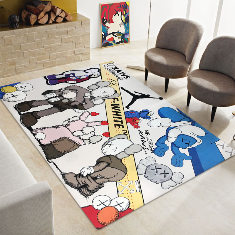 Kaws Off-white Supreme Air Jordan Shoes Living Room Rug