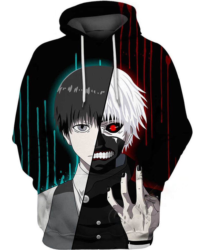 Ken Kaneki Split Hoodie 3D