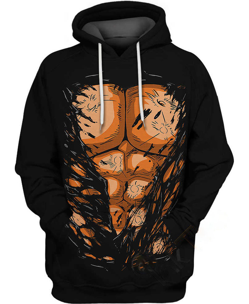Kenshiro Chest Hoodie 3D