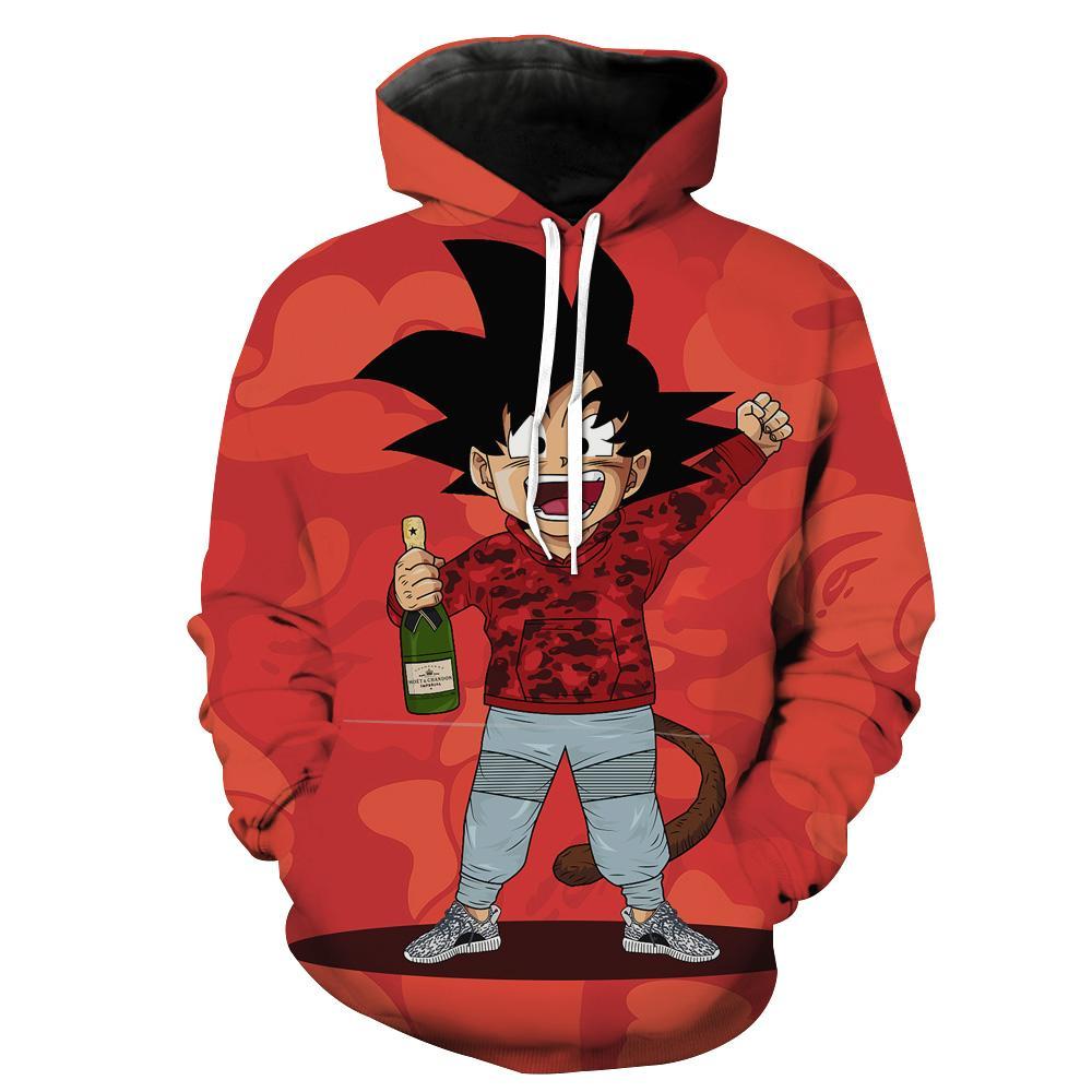 Kid Goku Bape Cosplay Dragon Ball Bape Hoodie 3D