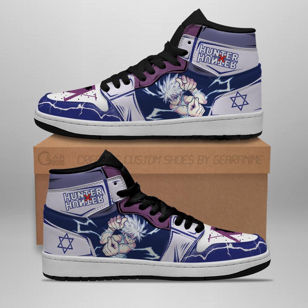 Killua Hunter X Hunter Sneakers Godspeed Hxh Anime Air Jordan Shoes