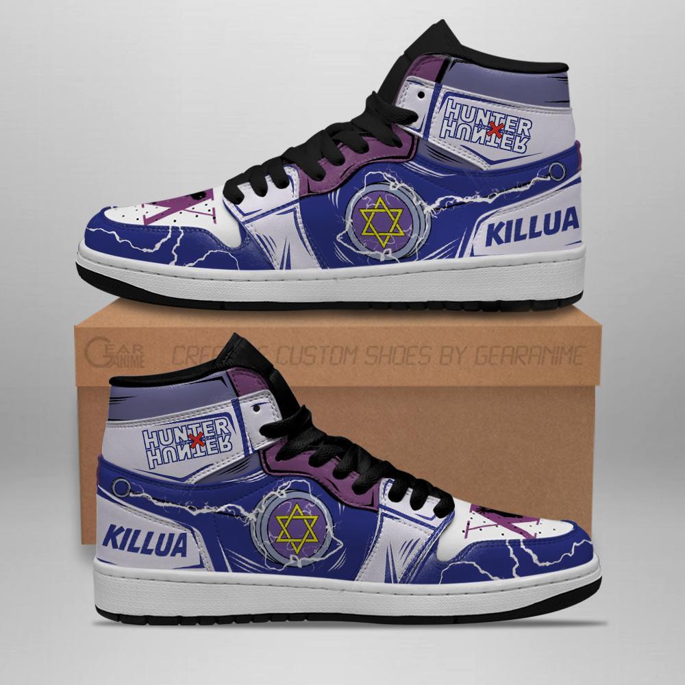 Killua Hunter X Hunter Sneakers Yoyo Hxh Anime Air Jordan Shoes