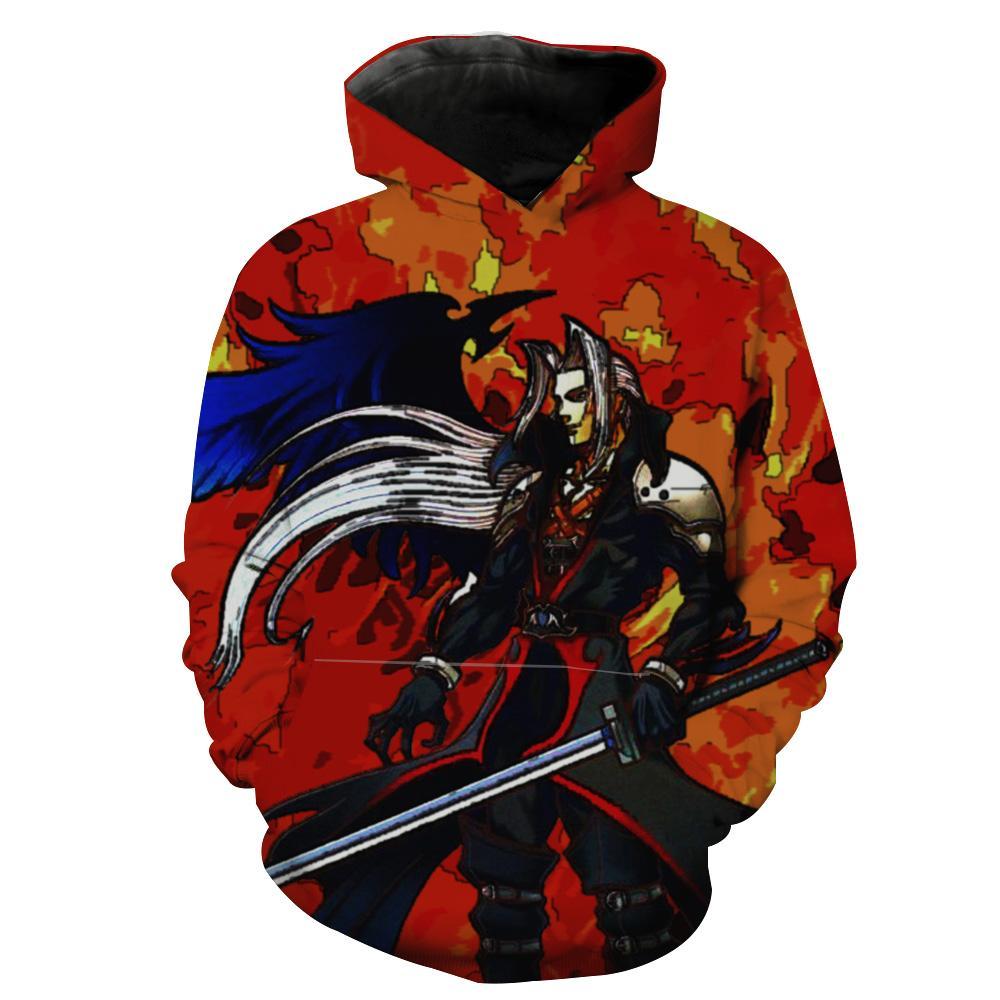 Kingdom Hearts Sephiroth Final Fantasy X Kingdom Hearts Hoodie 3D