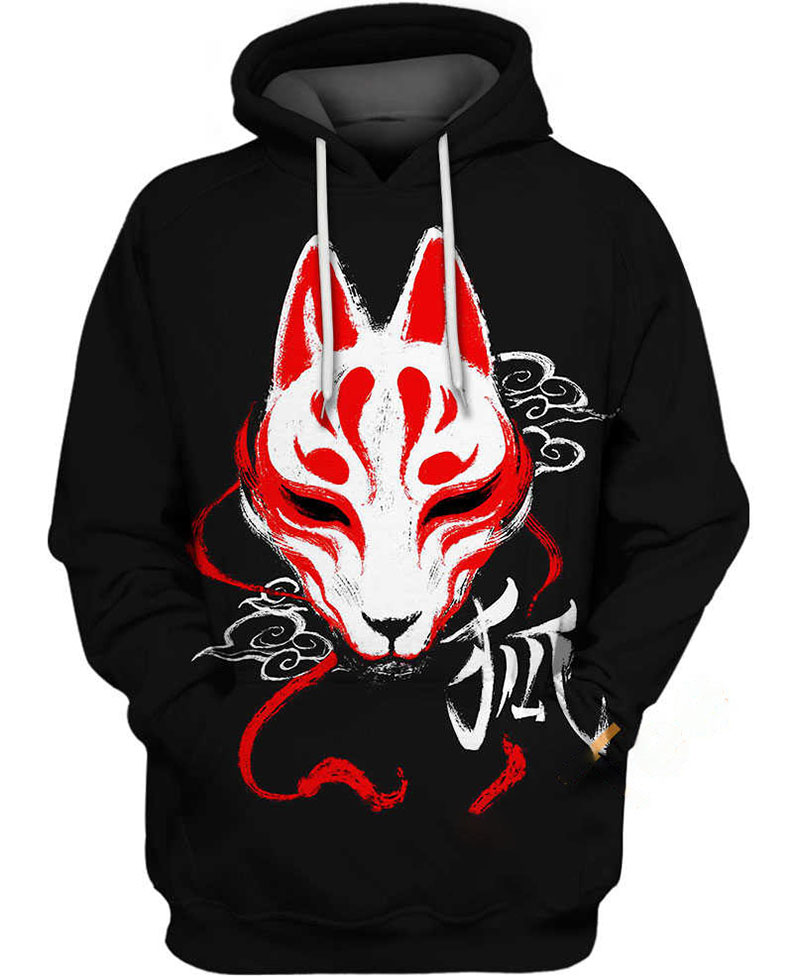 Kitsune Mask Hoodie 3D