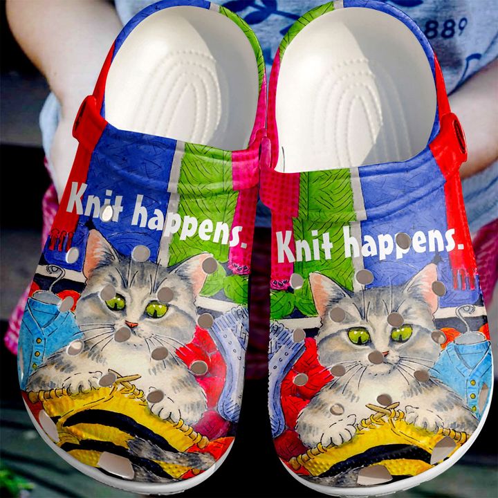 Knitting Knit Happens Crocs Clog Shoes