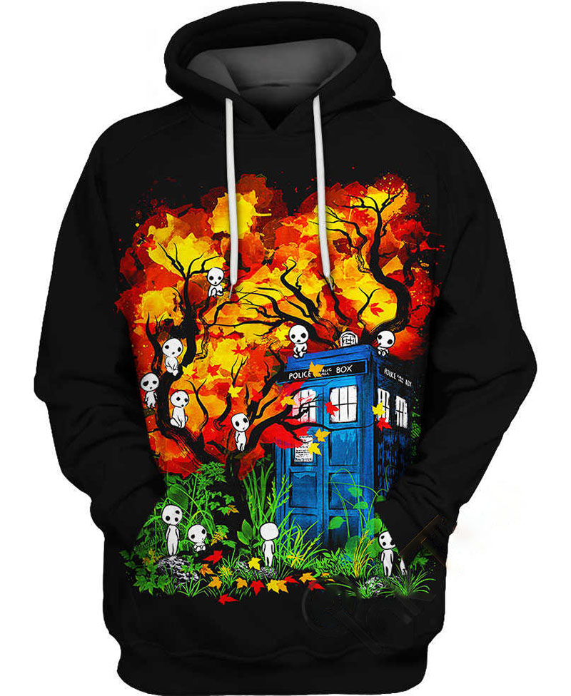 Kodama Forest Studio Ghibli Hoodie 3D
