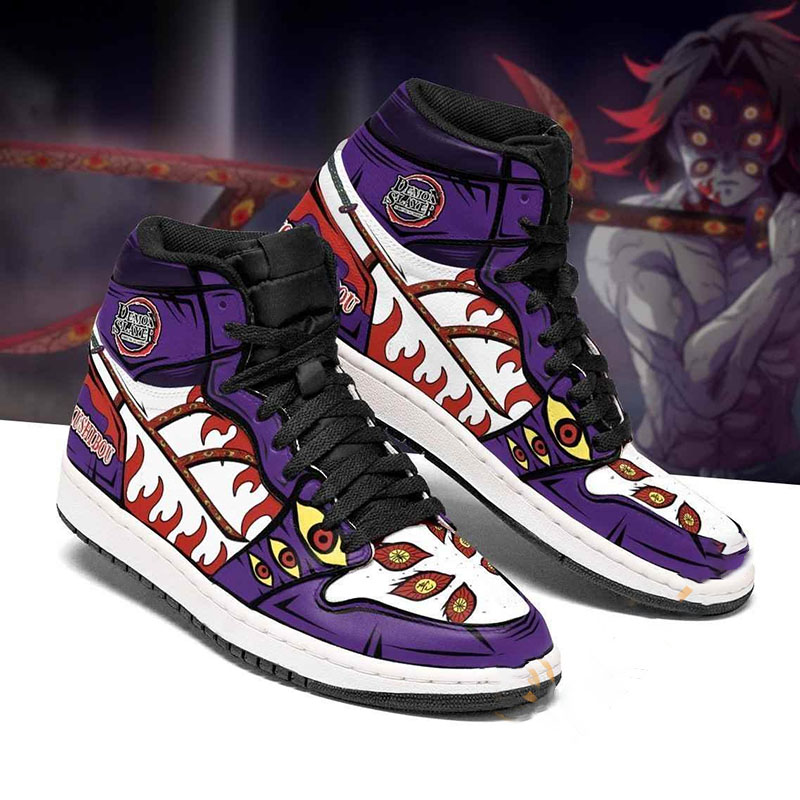 Kokushibou Costume Demon Slayer Sneakers Anime Air Jordan Shoes