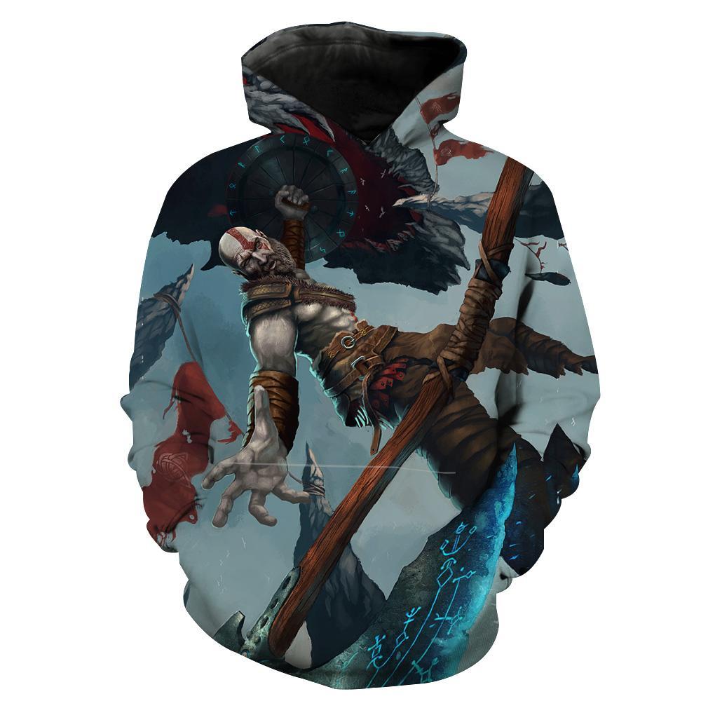 Kratos God Of War Hoodie 3D