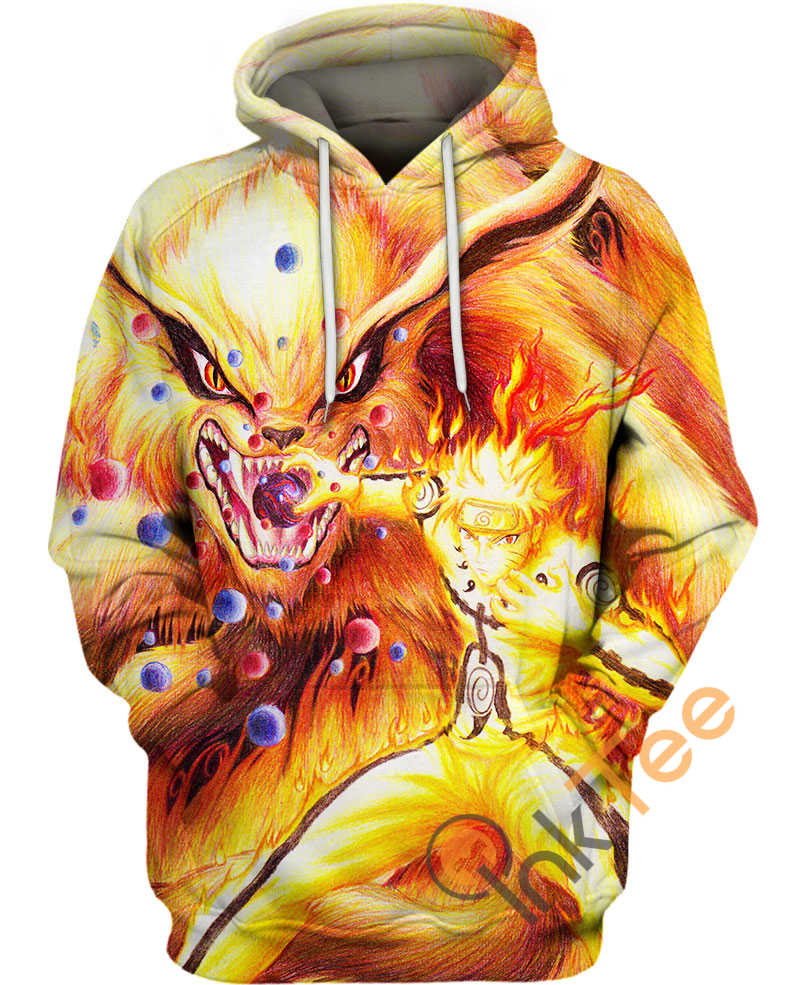 Kurama Sealed In Naruto Hoodie 3D