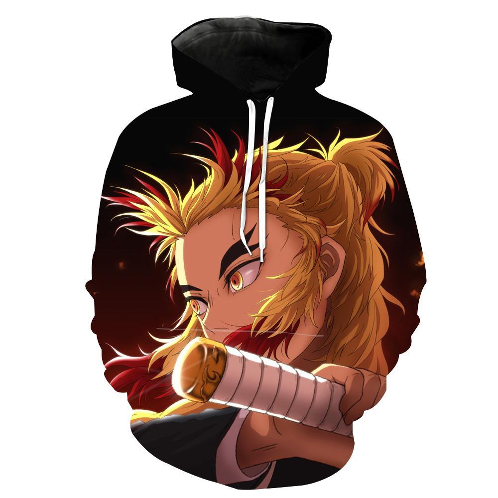 Kyojuro Rengoku Demon Slayer Fire Pillar Hoodie 3D
