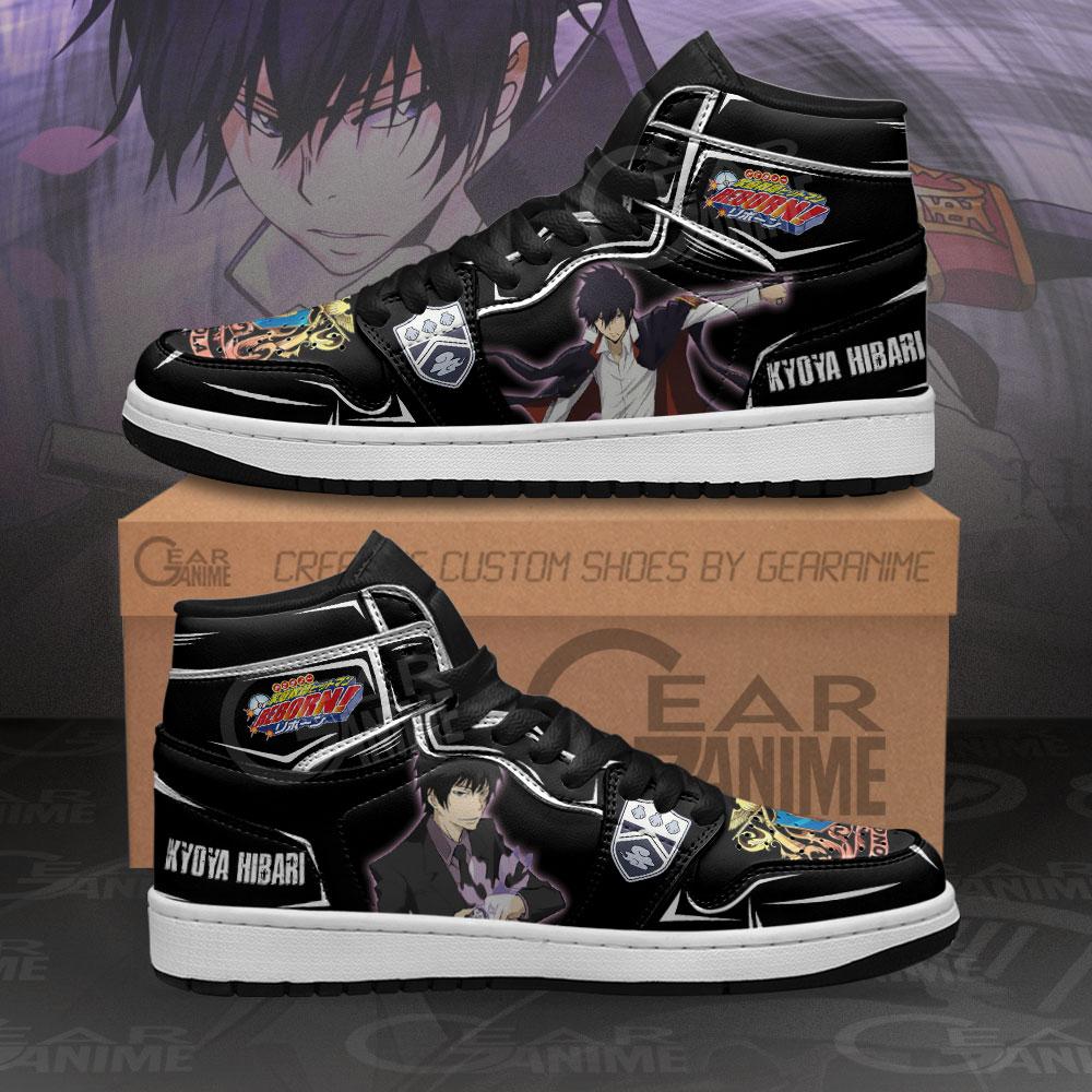 Kyoya Hibari Sneakers Hitman Reborn Anime Air Jordan Shoes
