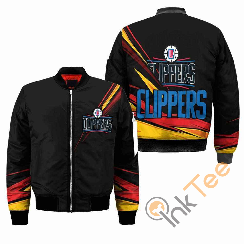 LA Clippers NBA Black Apparel Best Christmas Gift For Fans Bomber Jacket