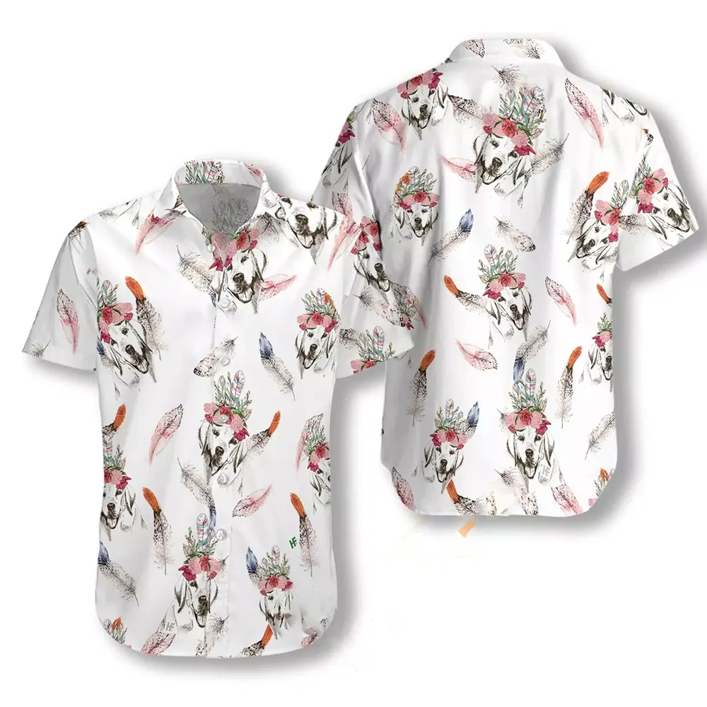 Labrador Retriever Boho Chic Dogs Hawaiian shirts