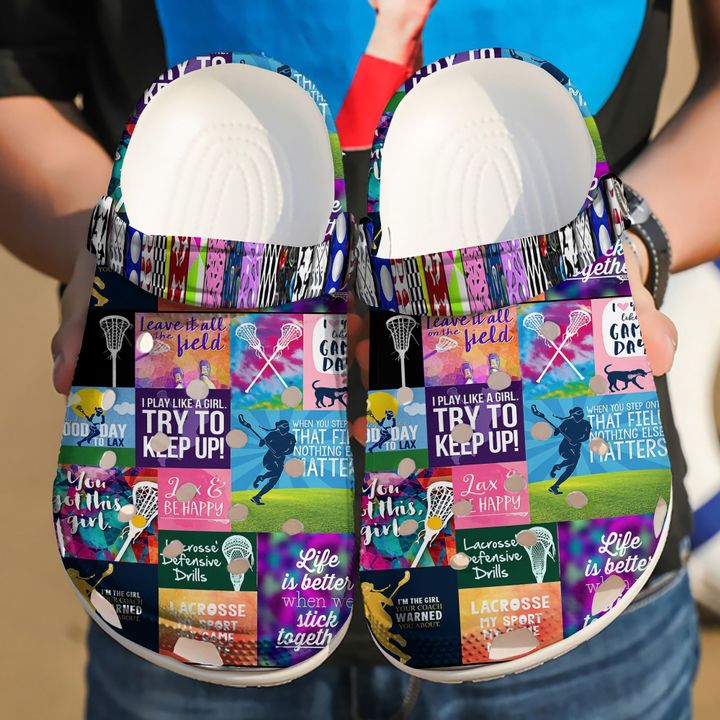 Lacrosse Try To Keep Up Crocs Clog Shoes