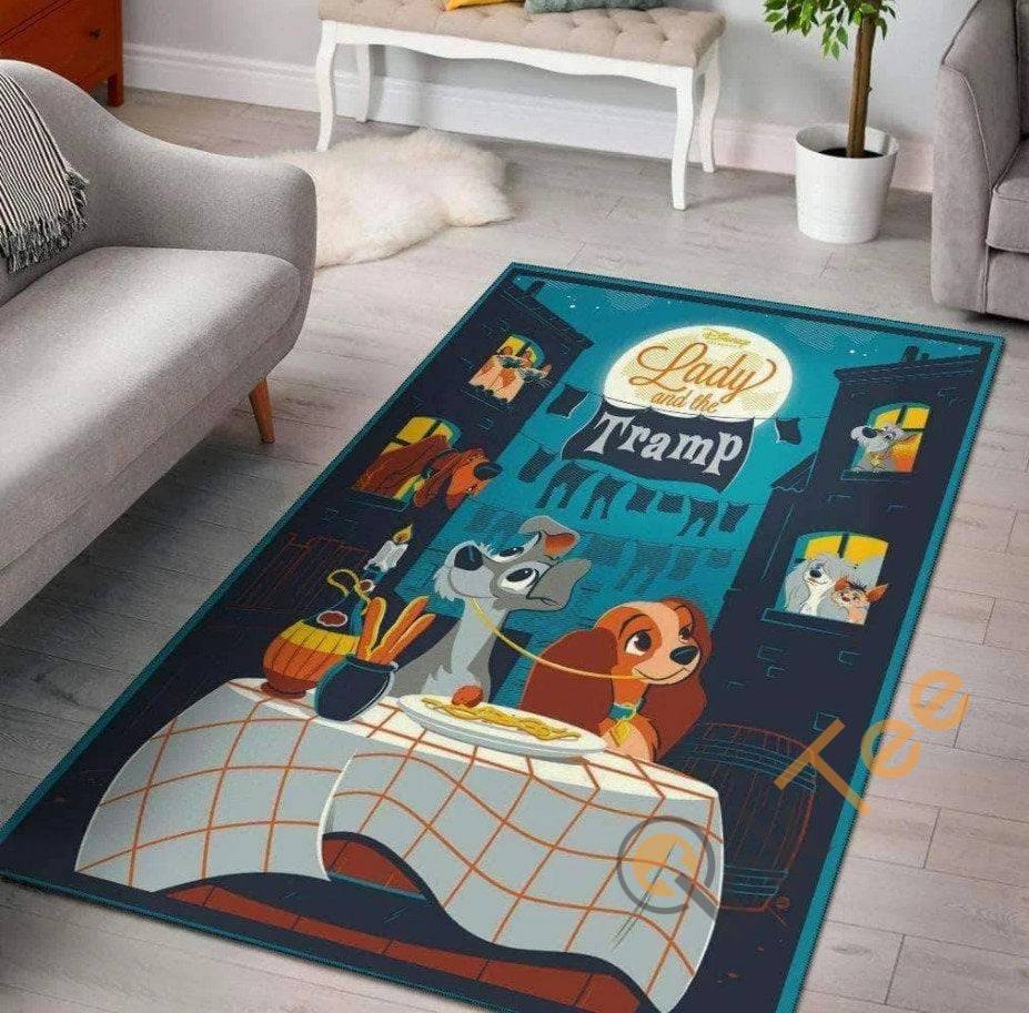 Lady & The Tramp Disney’s And Movie Disney Gift For Lover Rug