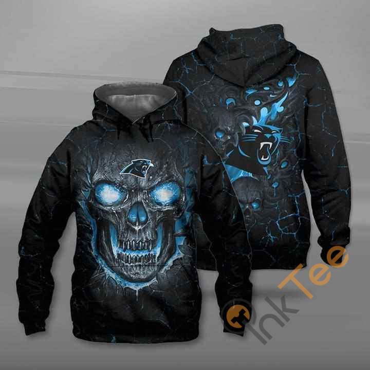 Lava Skull Carolina Panthers Hoodie 3d