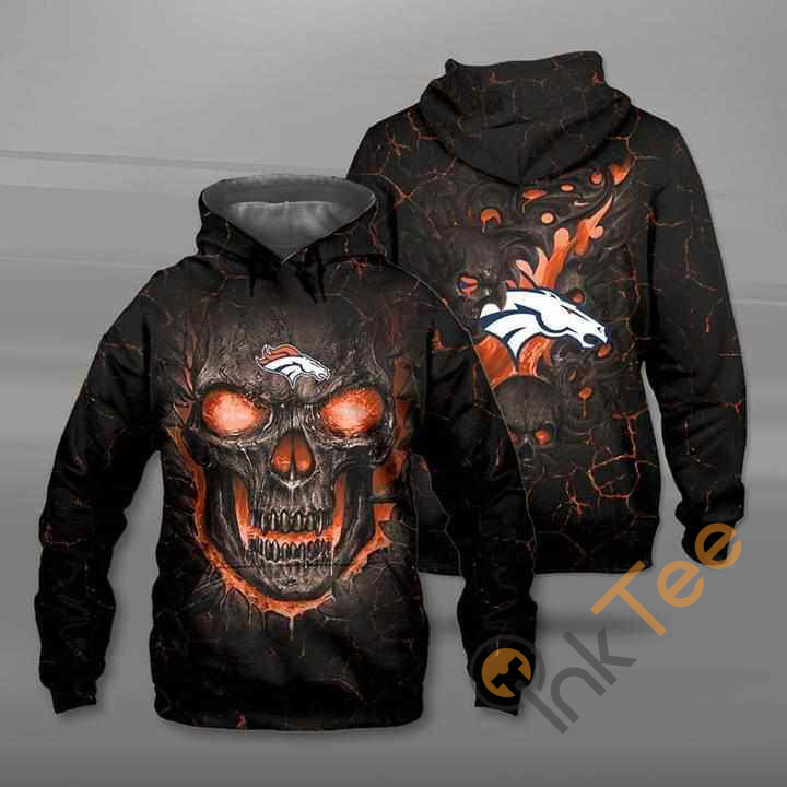 Lava Skull Denver Broncos Hoodie 3d