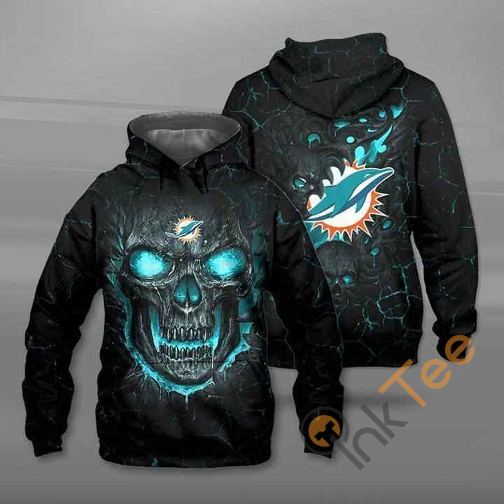 Lava Skull Miami Dolphins Hoodie 3d