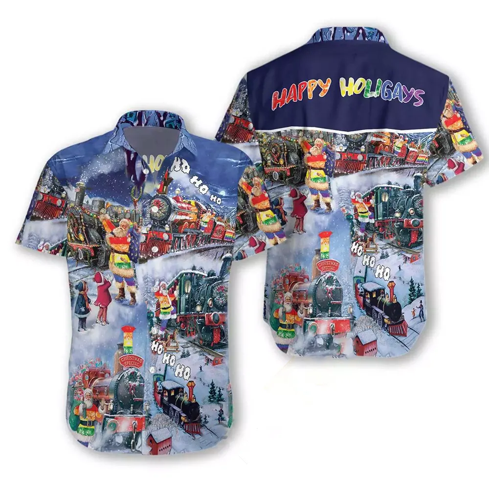 Lgbt Ho Ho Ho Happy Holigays Hawaiian shirts
