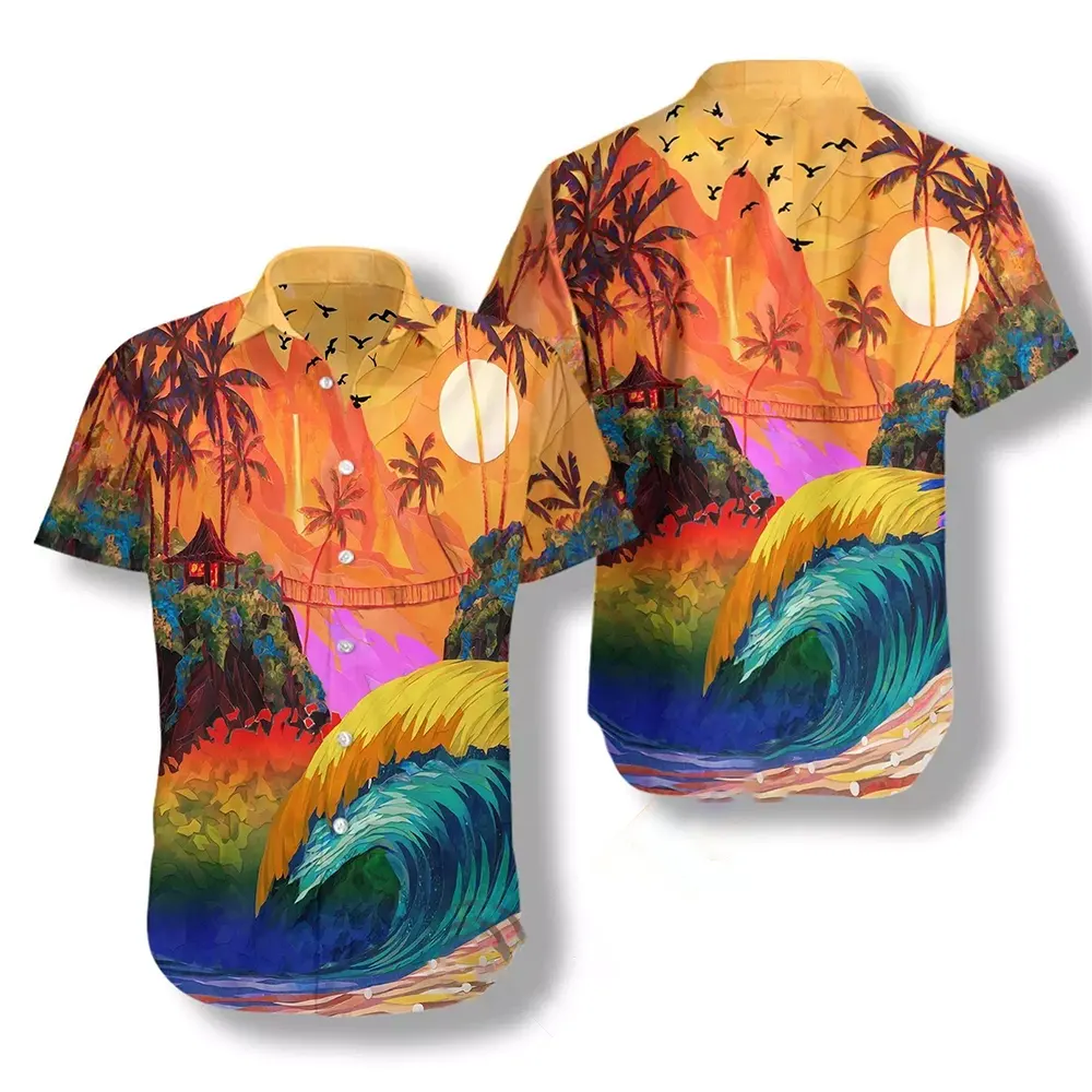 Lgbt Sunset Hawaiian shirts