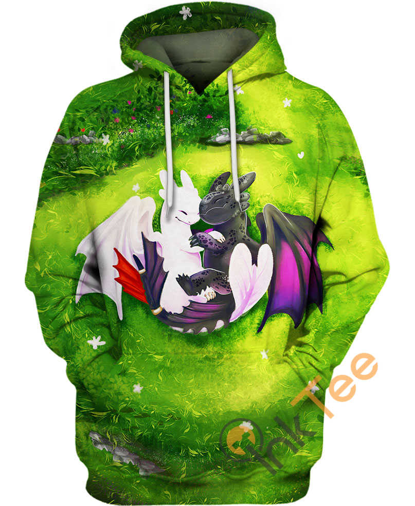 Light Fury And Toothless Hoodie 3D
