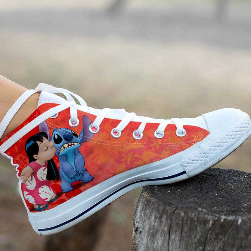 Lilo And Stitch Custom Disney Animated Movie High Top Shoes