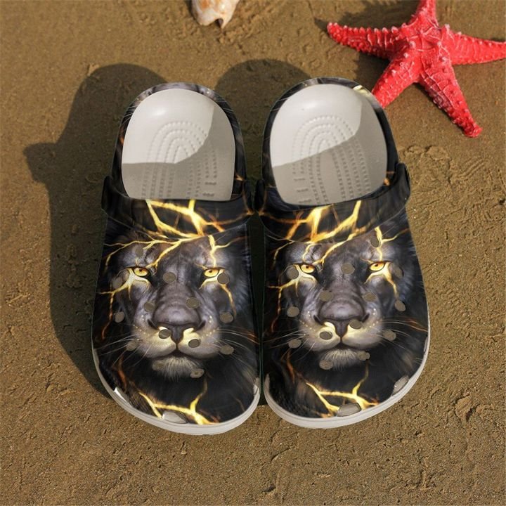 Lion Black Lightning Crocs Clog Shoes