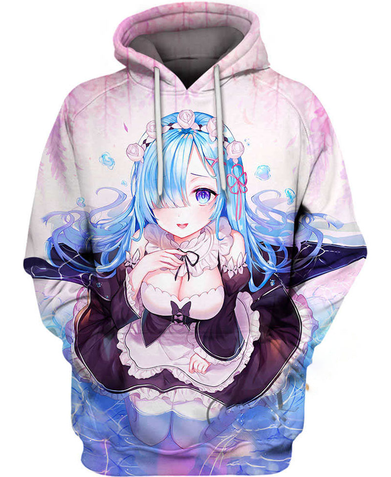Long Hair Rem Hoodie 3D