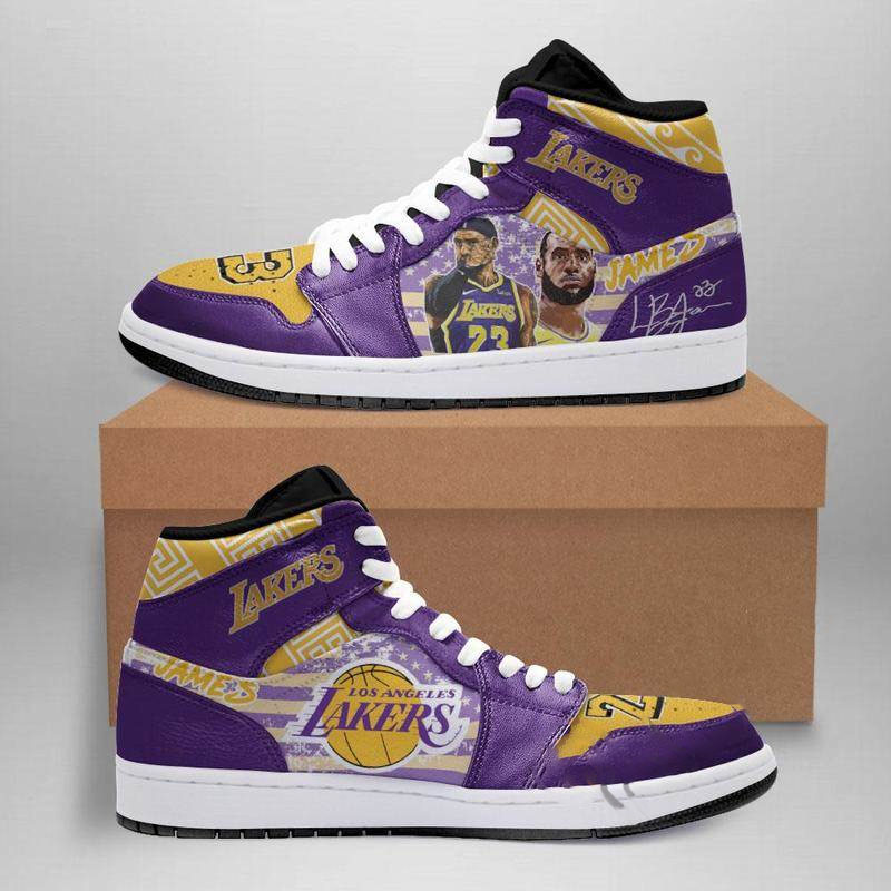 Los Angeles Lakers Custom Air Jordan Shoes