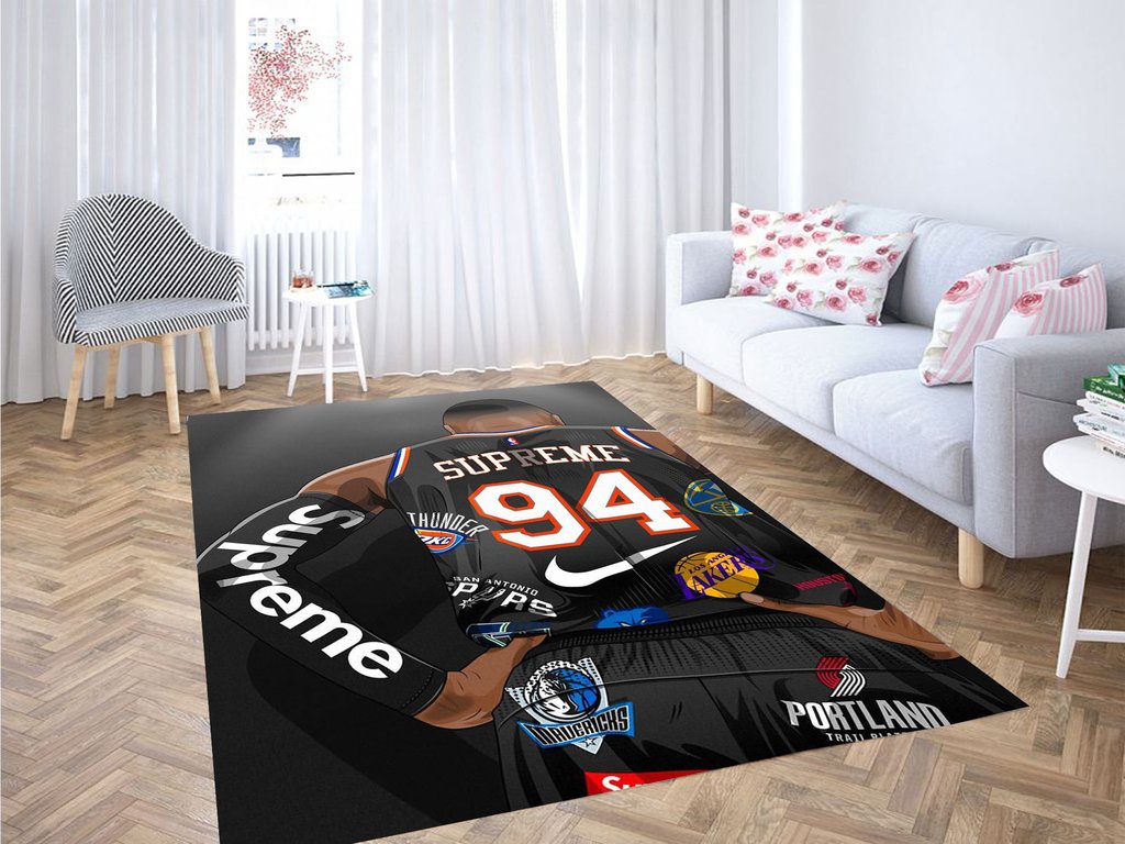 Los Angeles Lakers Living Room Modern Carpet Rug