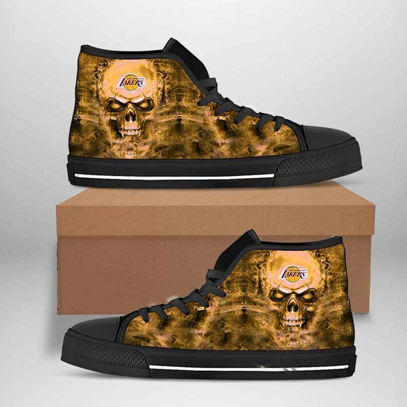 Los Angeles Lakers Nba Basketball High Top Shoes