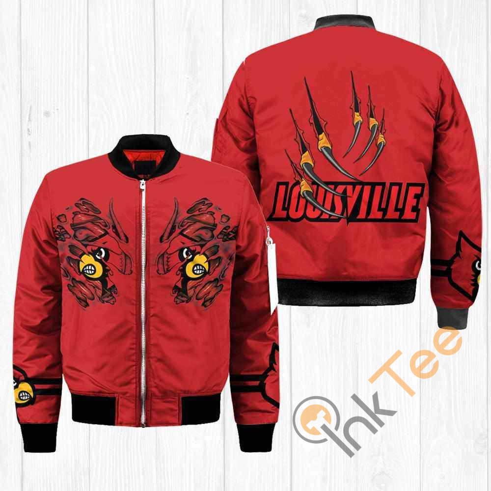 Louisville Cardinals NCAA Claws Apparel Best Christmas Gift For Fans Bomber Jacket