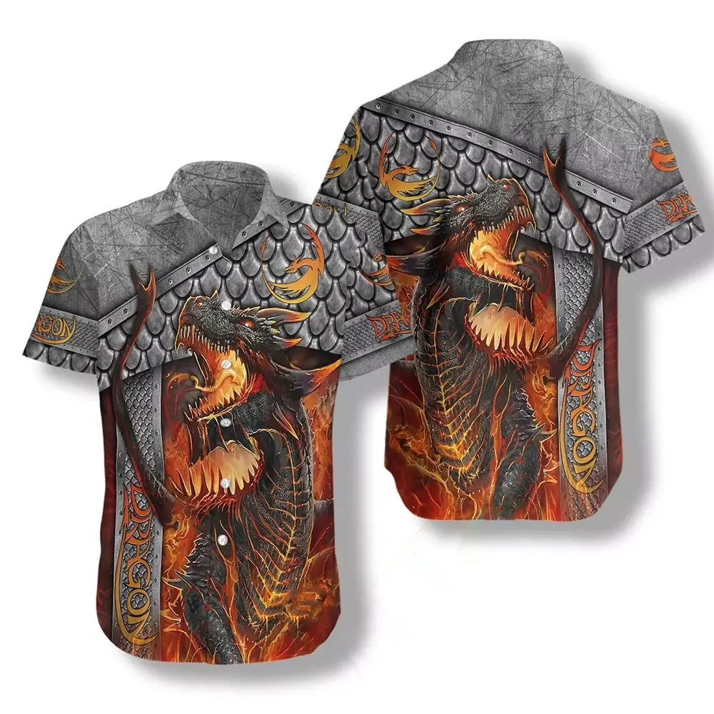 Love Dragon 3d Hawaiian shirts